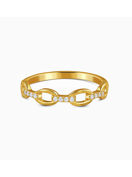Golden Sunlit Petals Ring