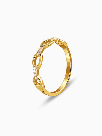 Golden Sunlit Petals Ring