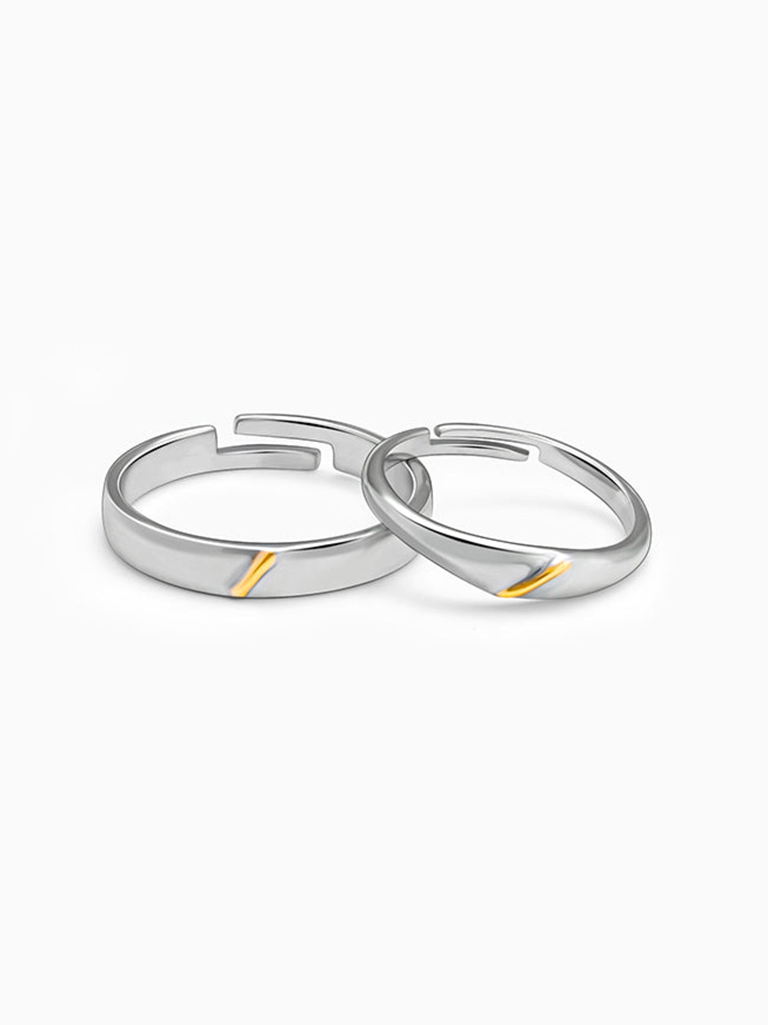 Silver Meant to Be Couple Rings