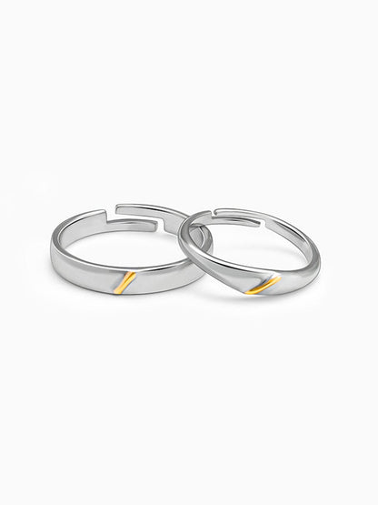 Silver Meant to Be Couple Rings