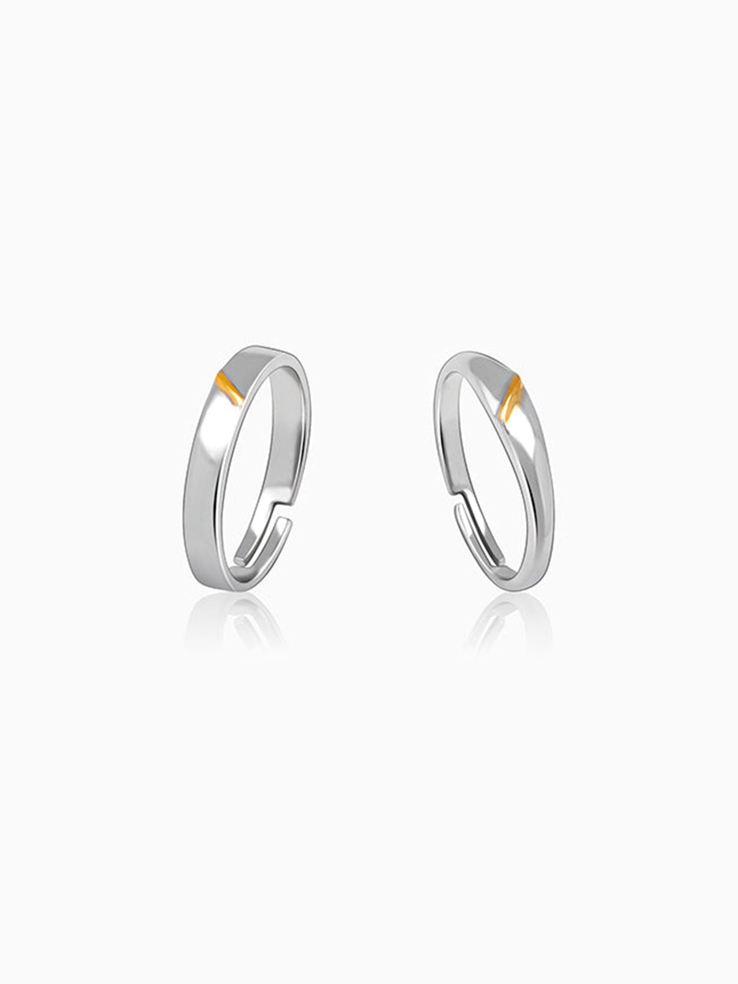Silver Meant to Be Couple Rings
