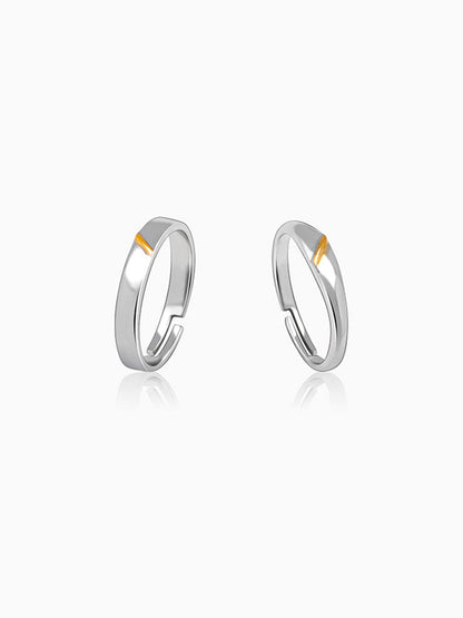 Silver Meant to Be Couple Rings