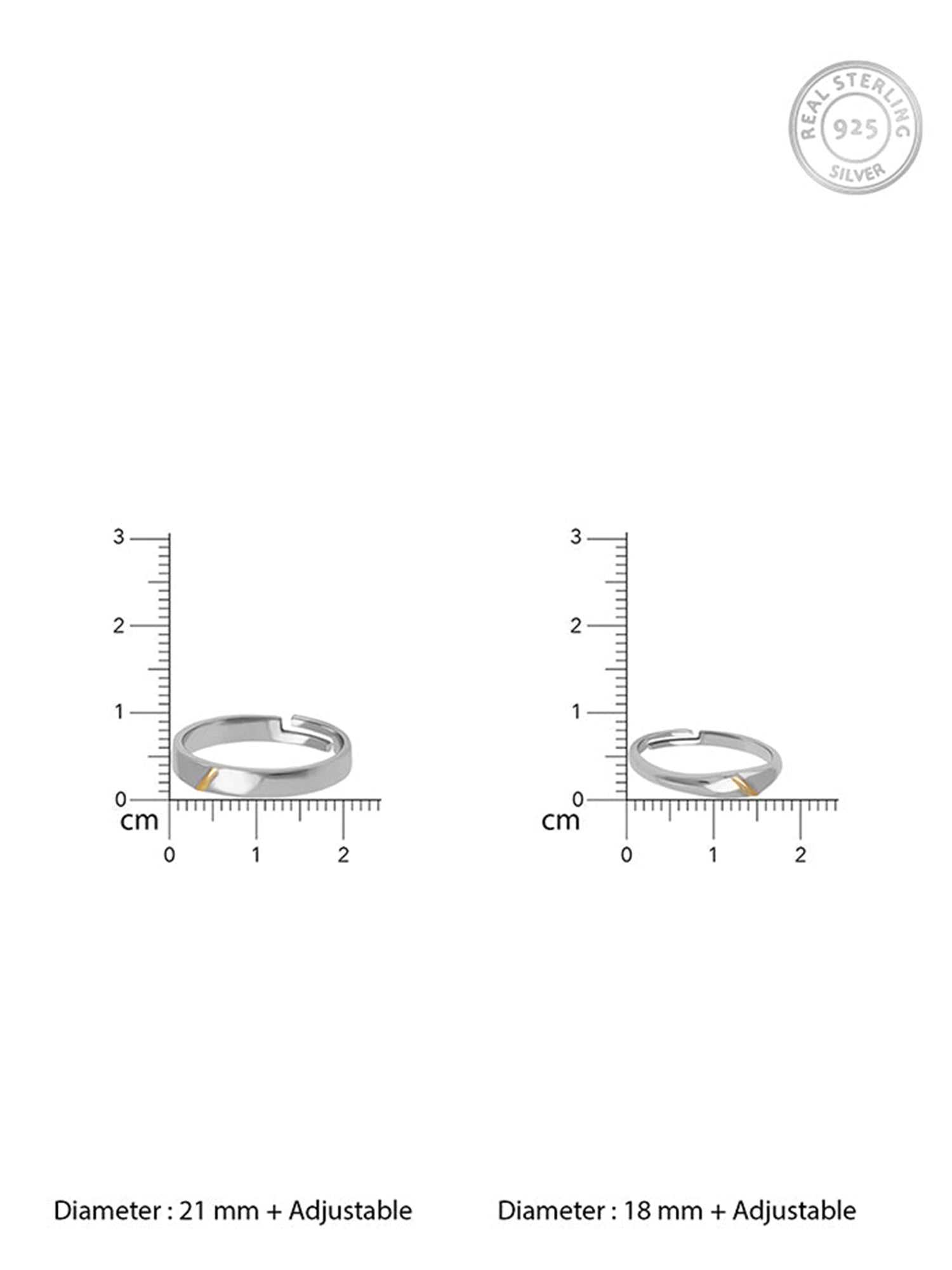 Silver Meant to Be Couple Rings