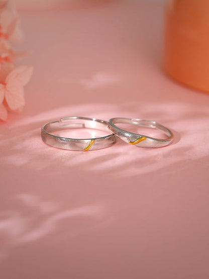 Silver Meant to Be Couple Rings