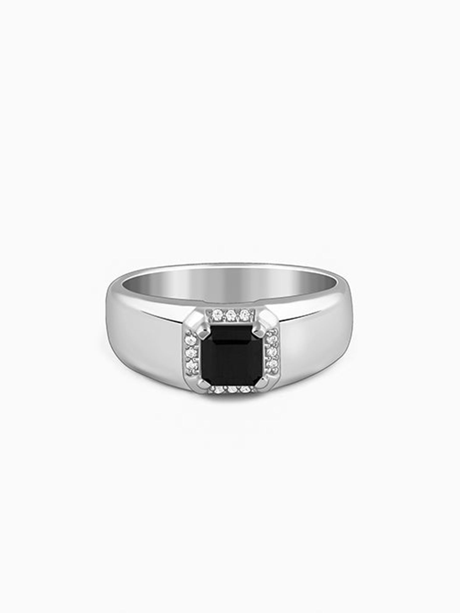 Silver Asphalt Ring For Him