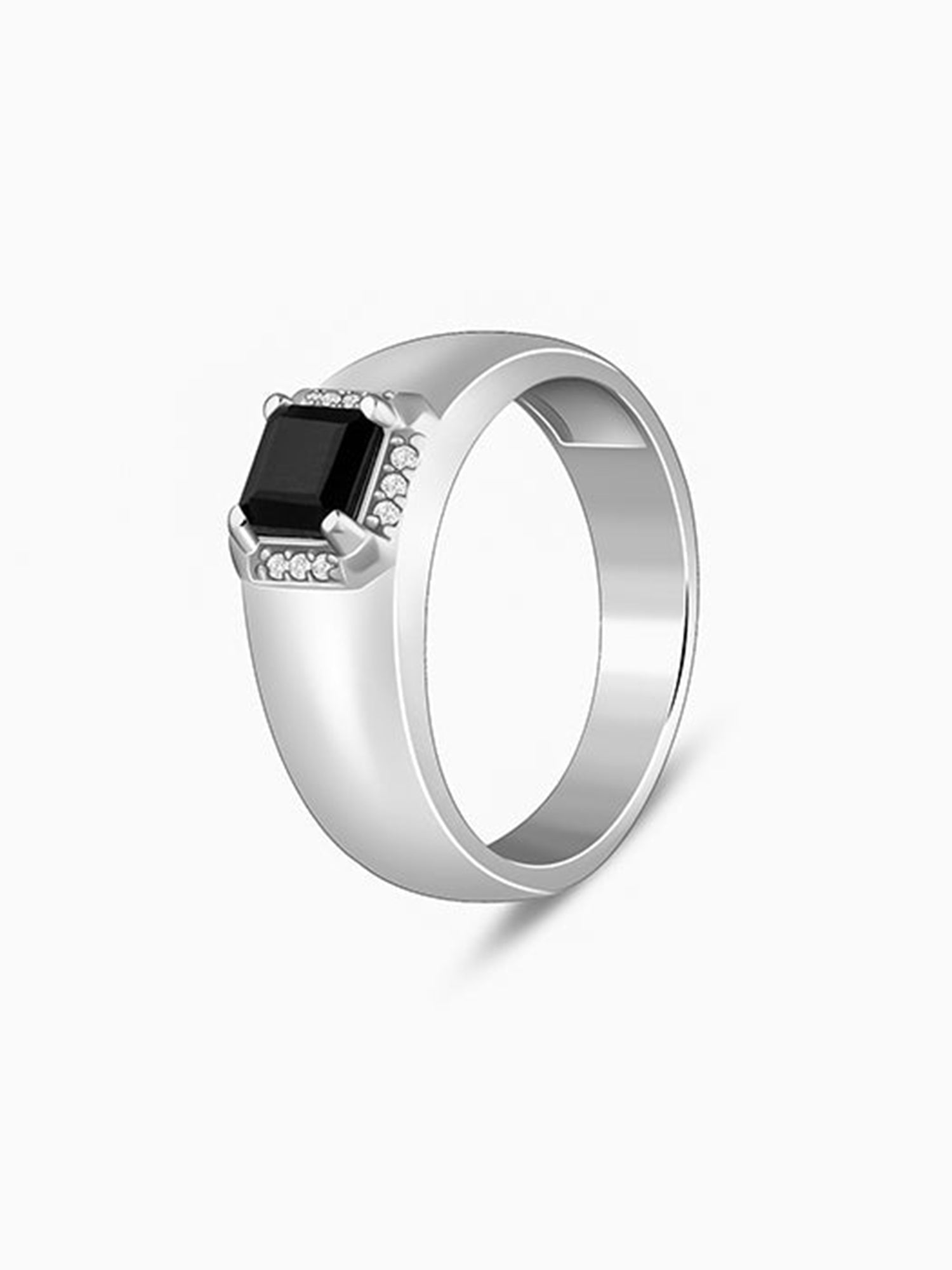 Silver Asphalt Ring For Him