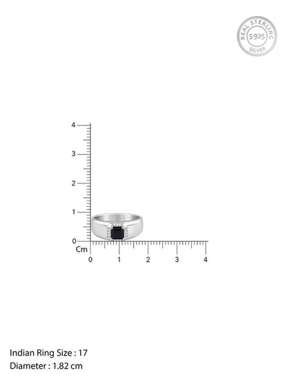 Silver Asphalt Ring For Him