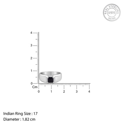 Silver Asphalt Ring For Him