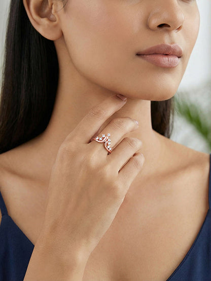 Rose Gold Falling Ring