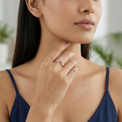 Rose Gold Falling Ring