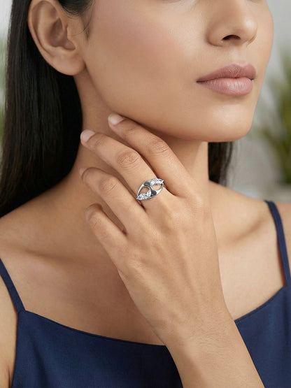 Silver Stayin' Alive Ring