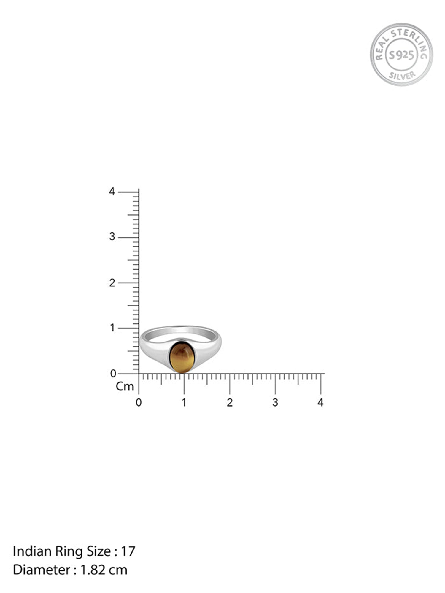 Silver Oval Tiger Eye Ring For Him