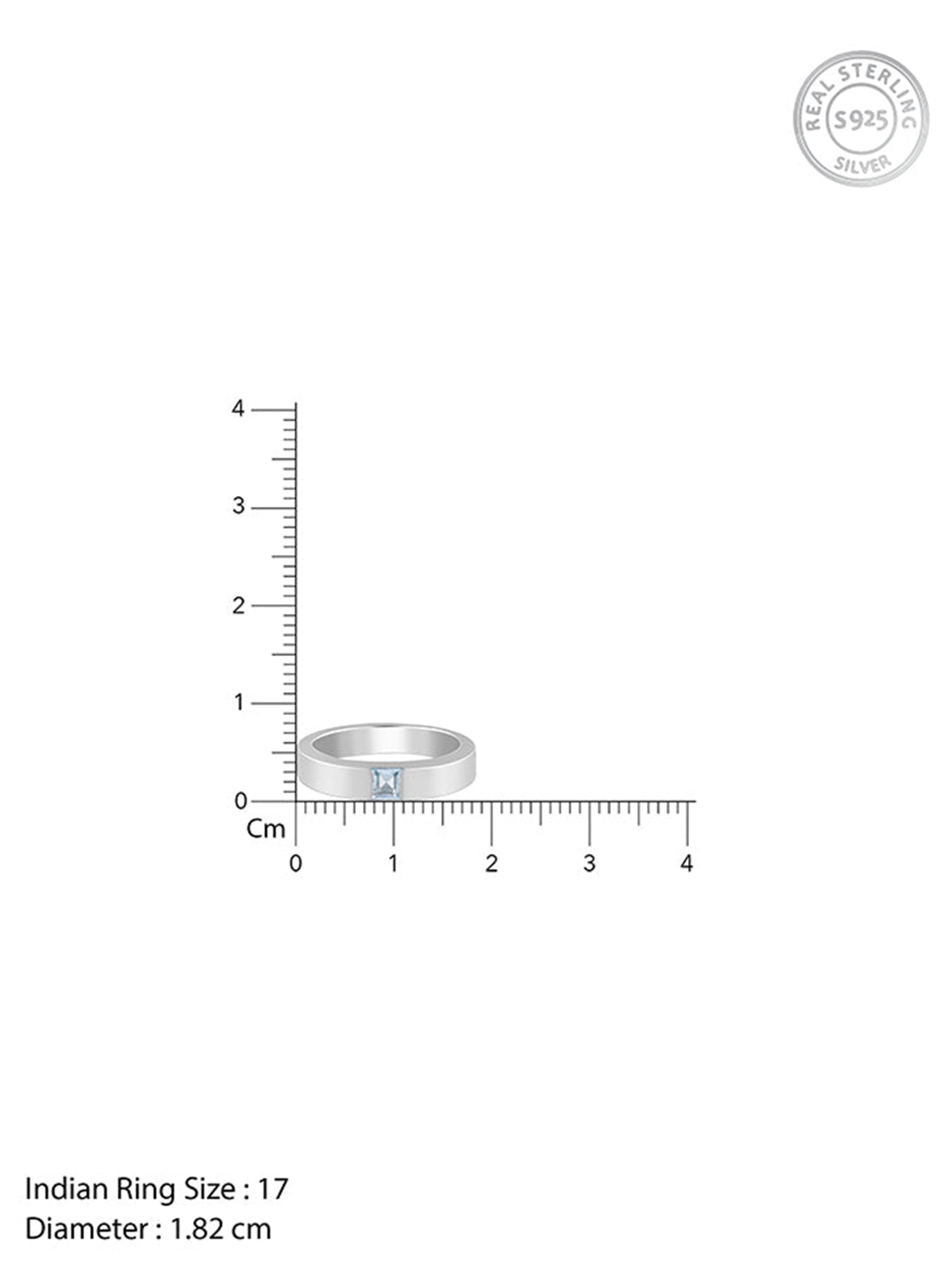 Silver Minimal Topaz Ring For Him