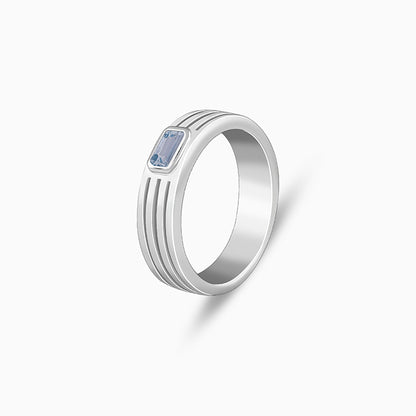 Silver Topaz Crown Ring For Him