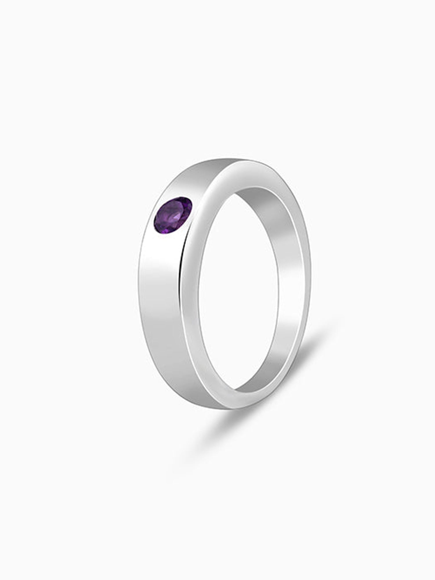 Silver Classic Amethyst Ring For Him
