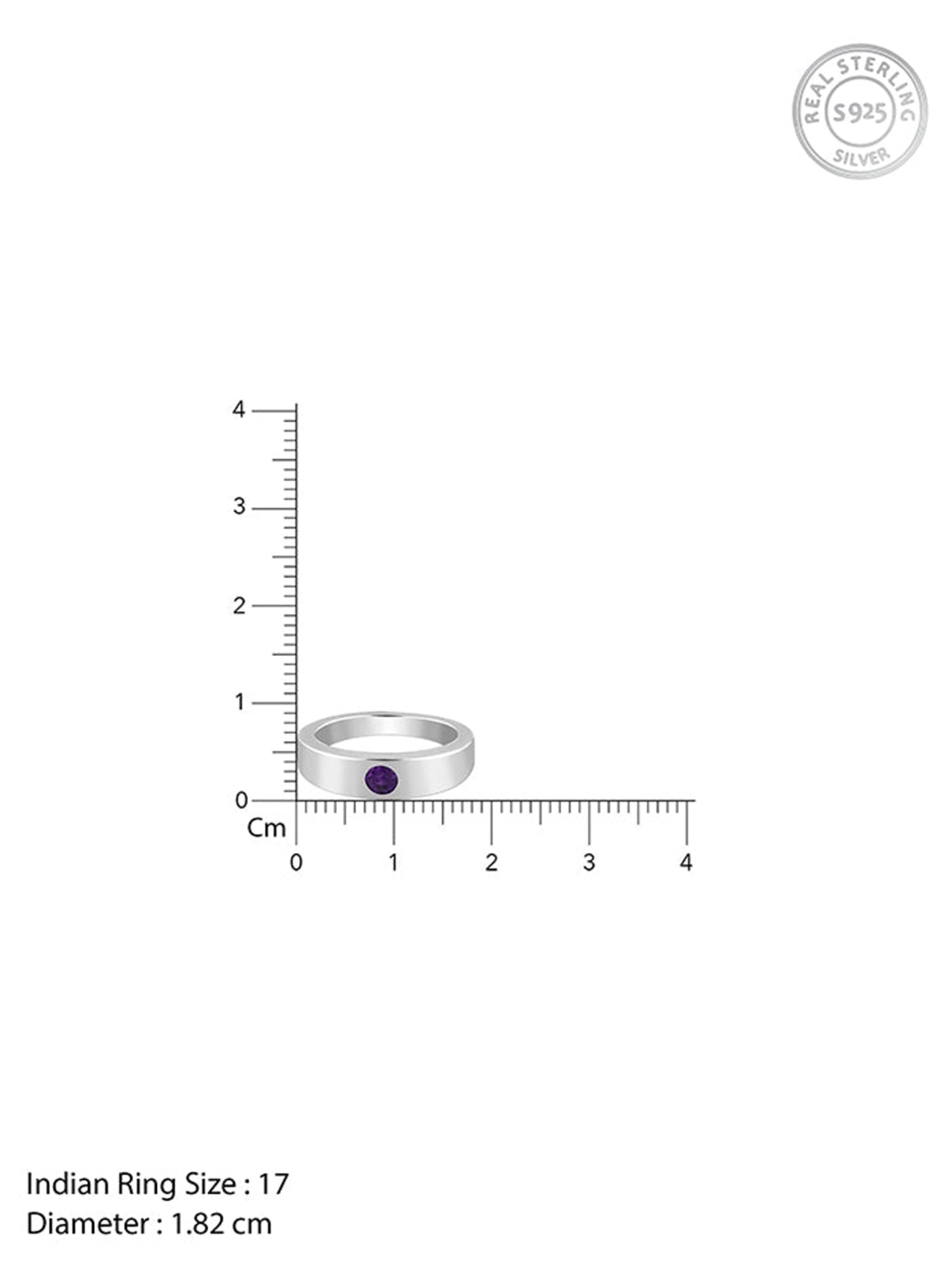 Silver Classic Amethyst Ring For Him