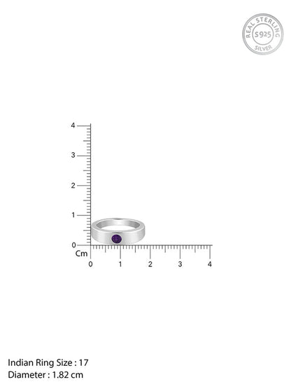 Silver Classic Amethyst Ring For Him