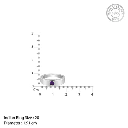 Silver Classic Amethyst Ring For Him