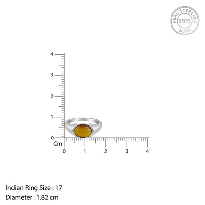 Silver Tiger Eye Men Ring For Him