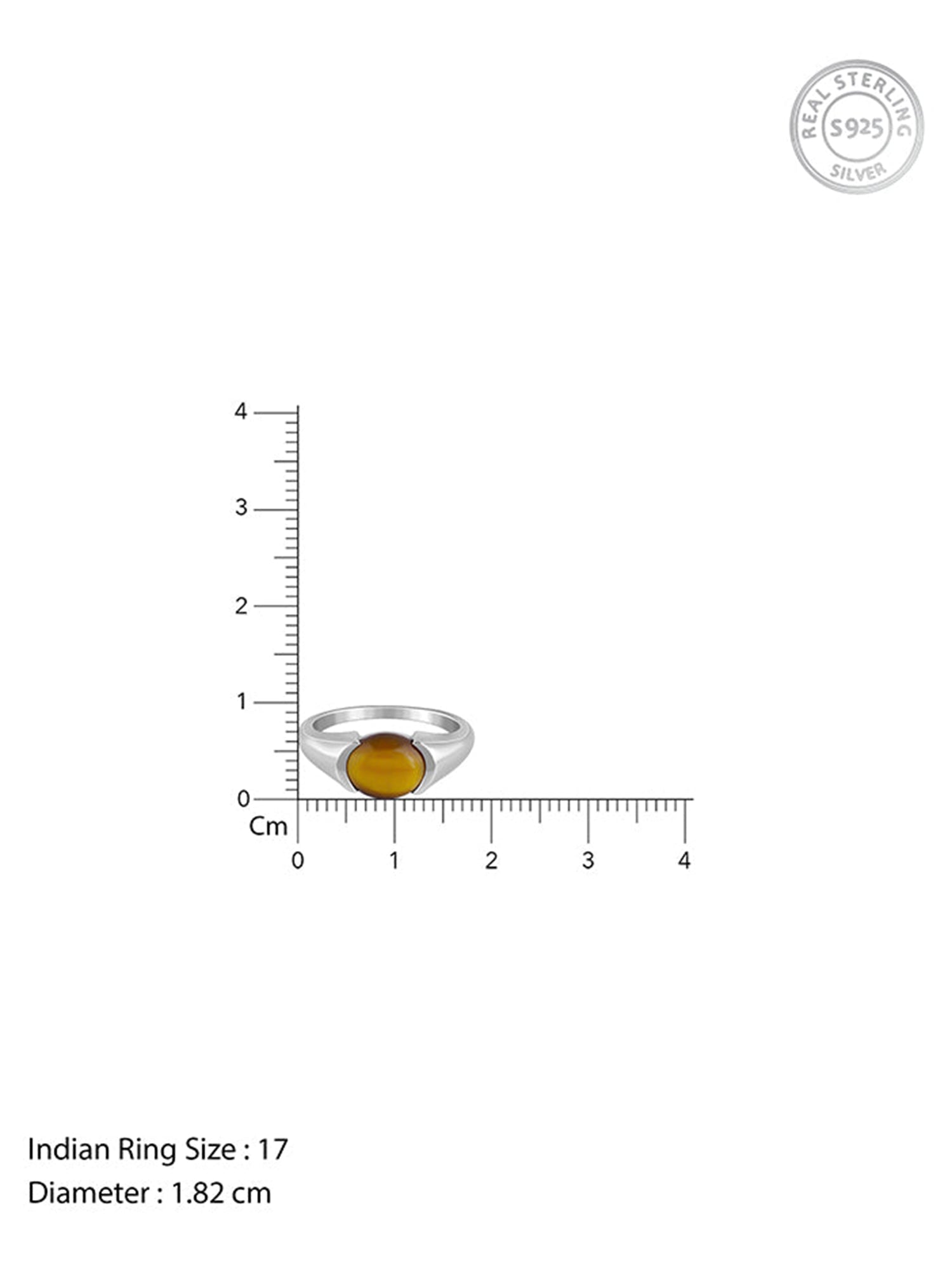 Silver Tiger Eye Men Ring For Him