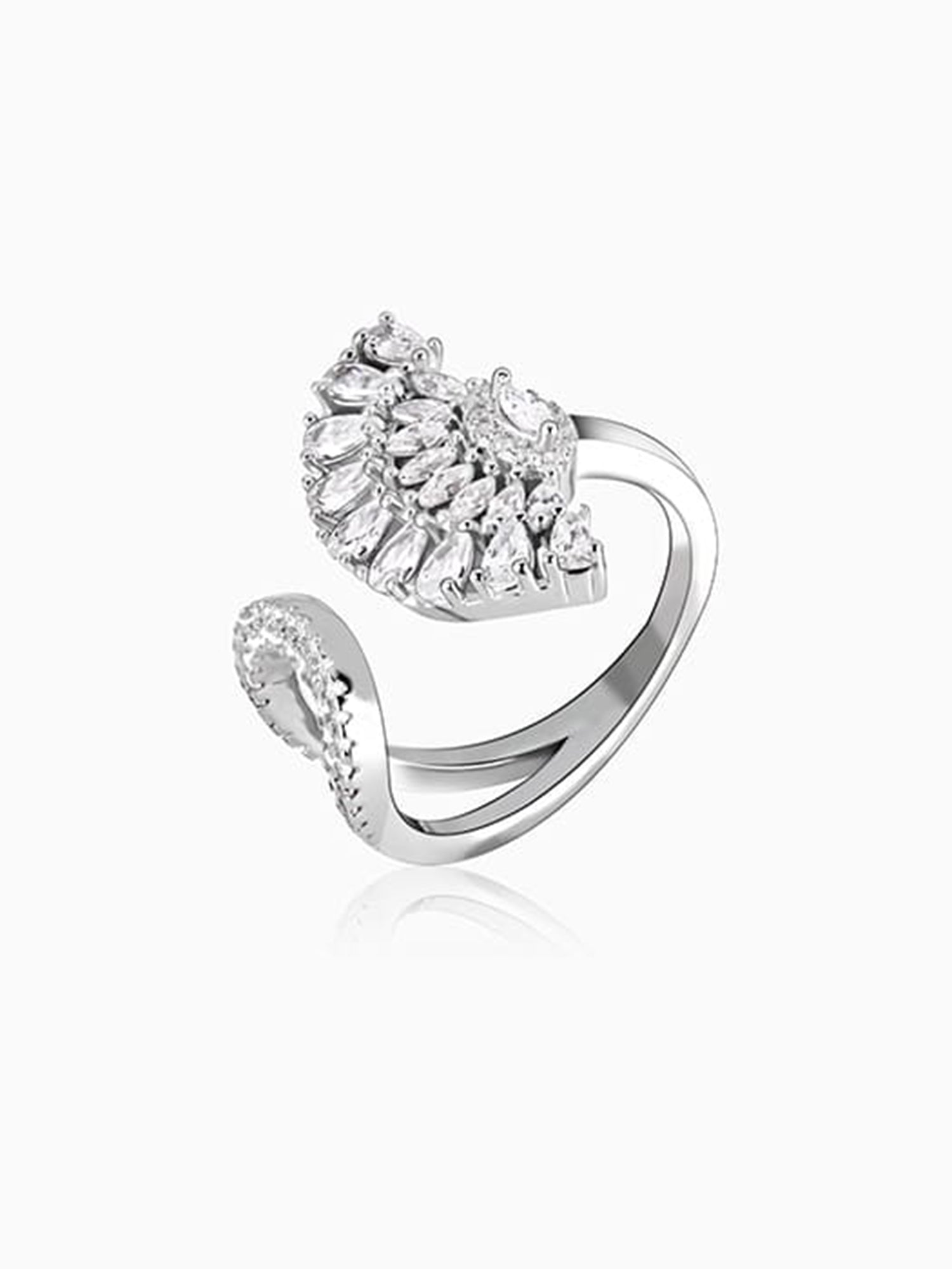 Silver Peacock Heritage Ring