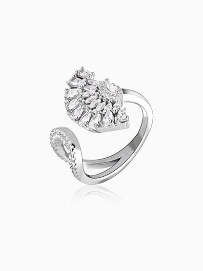 Silver Peacock Heritage Ring