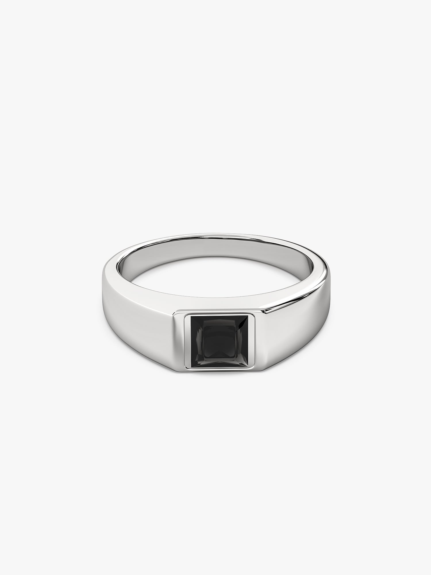 Silver Prince Onyx Ring For Him (Size 17)