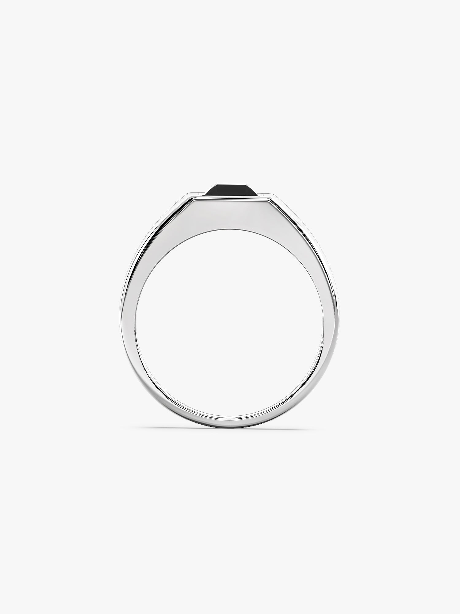 Silver Prince Onyx Ring For Him (Size 17)