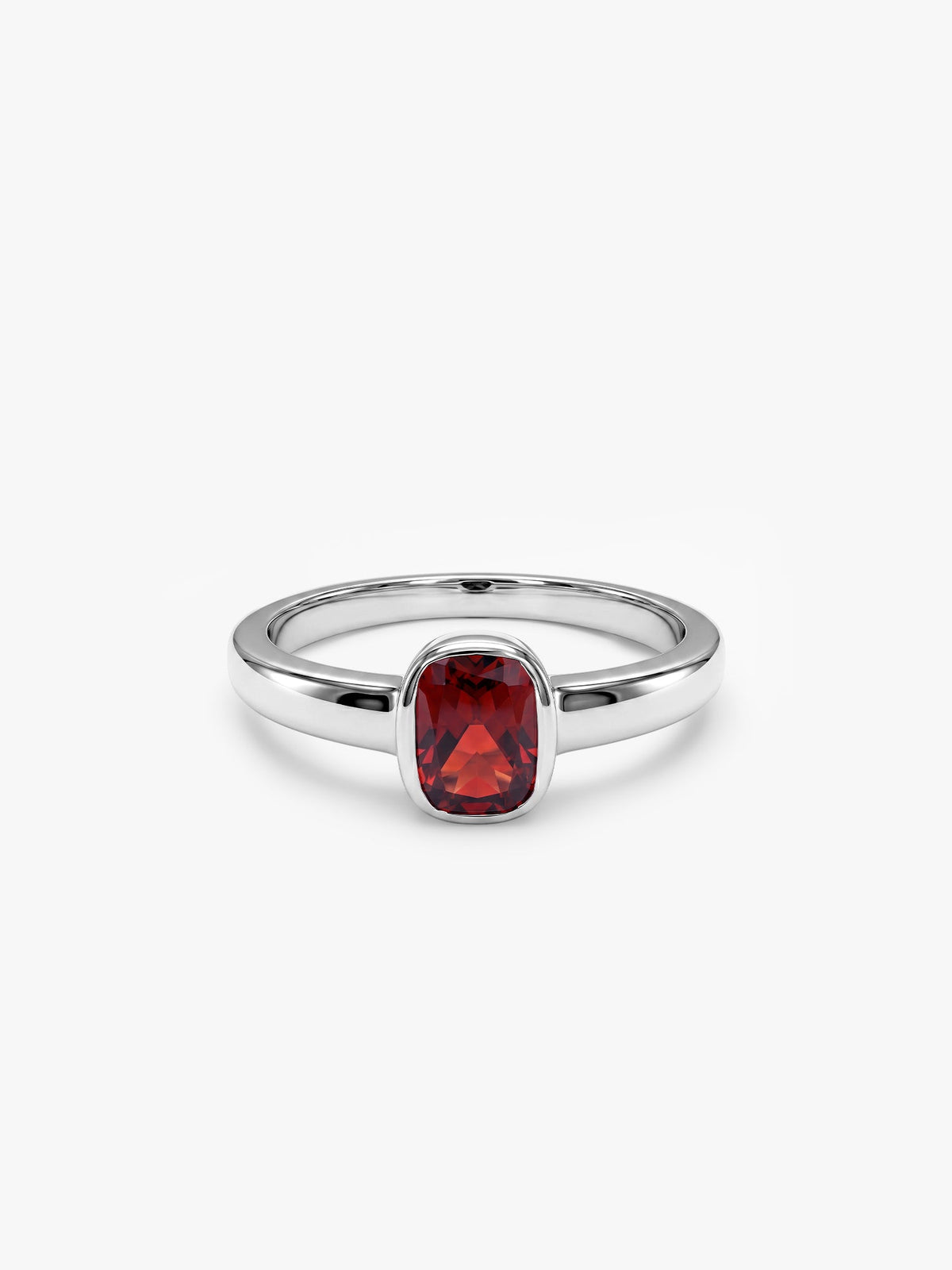 Silver Garnet Ring For Him