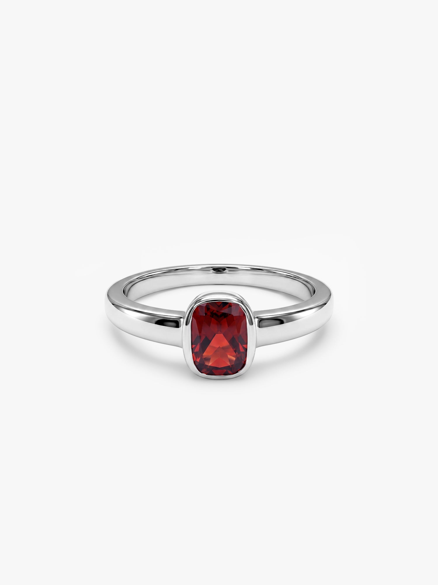 Silver Garnet Ring For Him