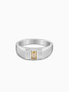 Silver Citrine Blaze Ring For Him