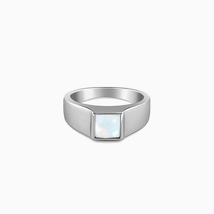 Silver Trend Moonstone Ring For Him