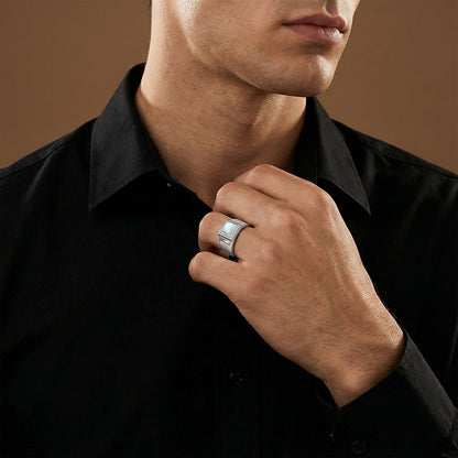 Silver Trend Moonstone Ring For Him