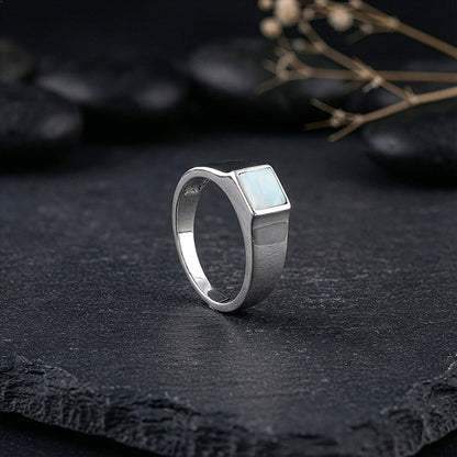Silver Trend Moonstone Ring For Him