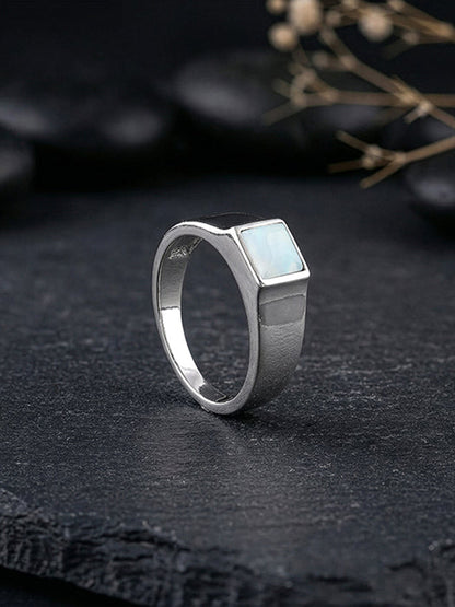 Silver Trend Moonstone Ring For Him