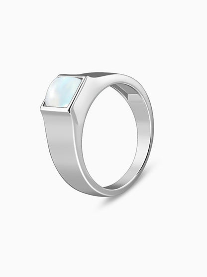 Silver Trend Moonstone Ring For Him