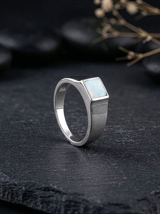 Silver Trend Moonstone Ring For Him