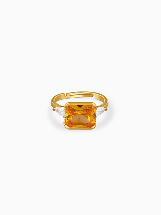 Golden Royal Topaz Ring