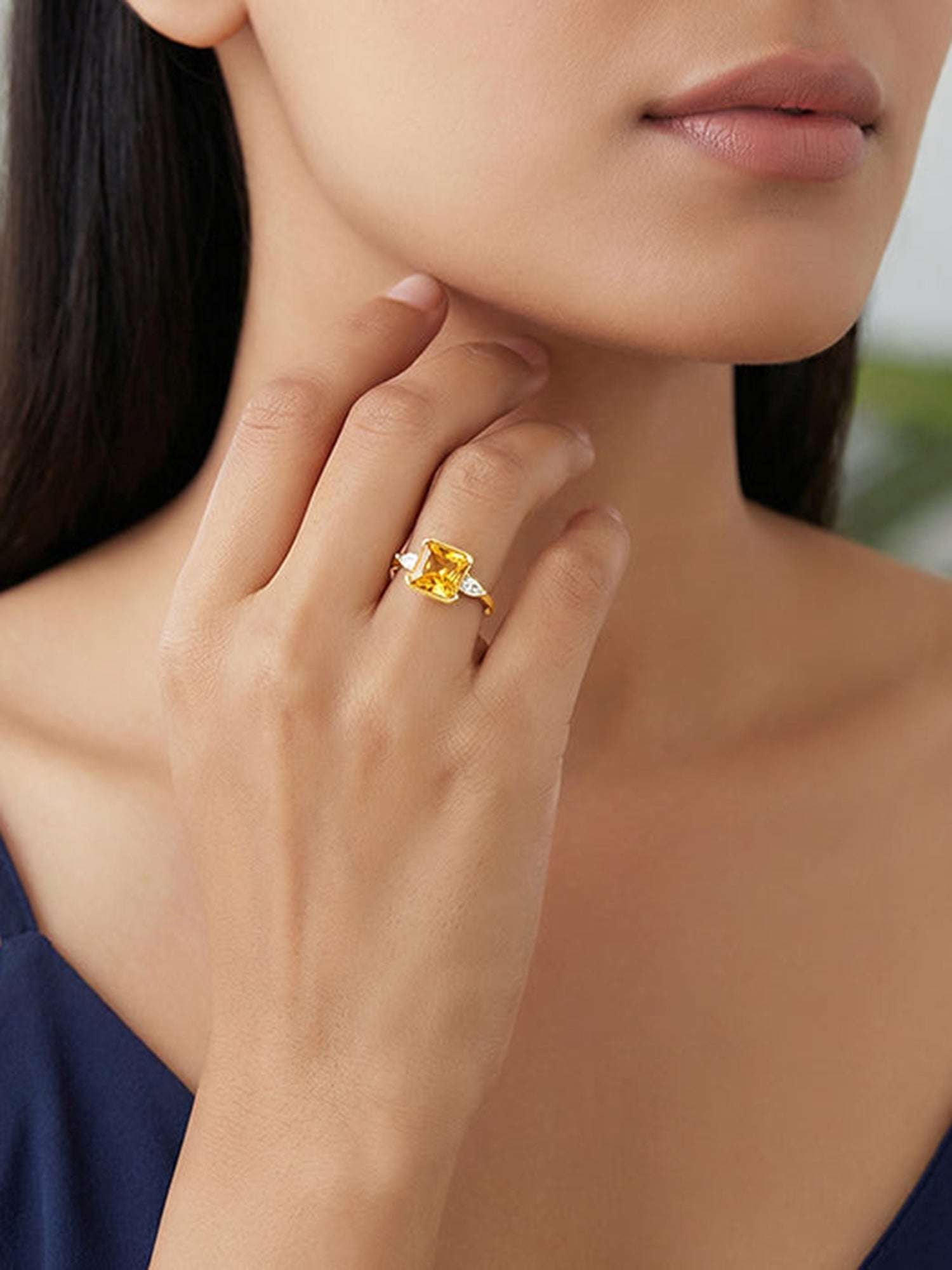 Golden Royal Topaz Ring