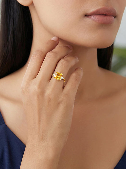 Golden Royal Topaz Ring