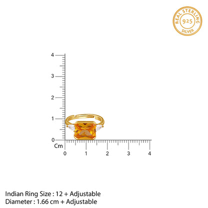 Golden Royal Topaz Ring