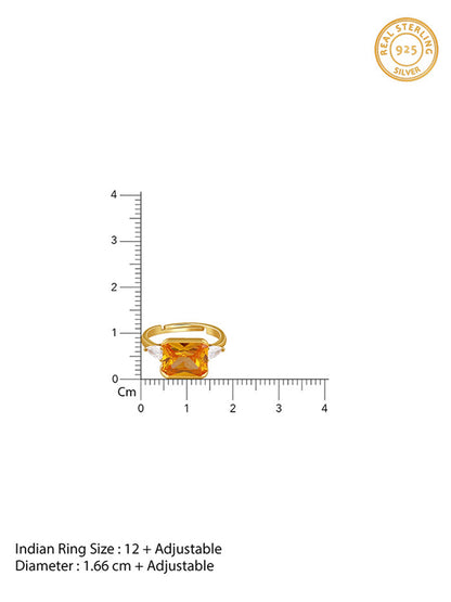 Golden Royal Topaz Ring
