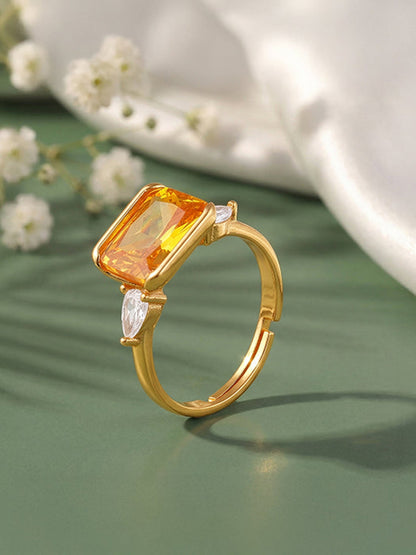 Golden Royal Topaz Ring