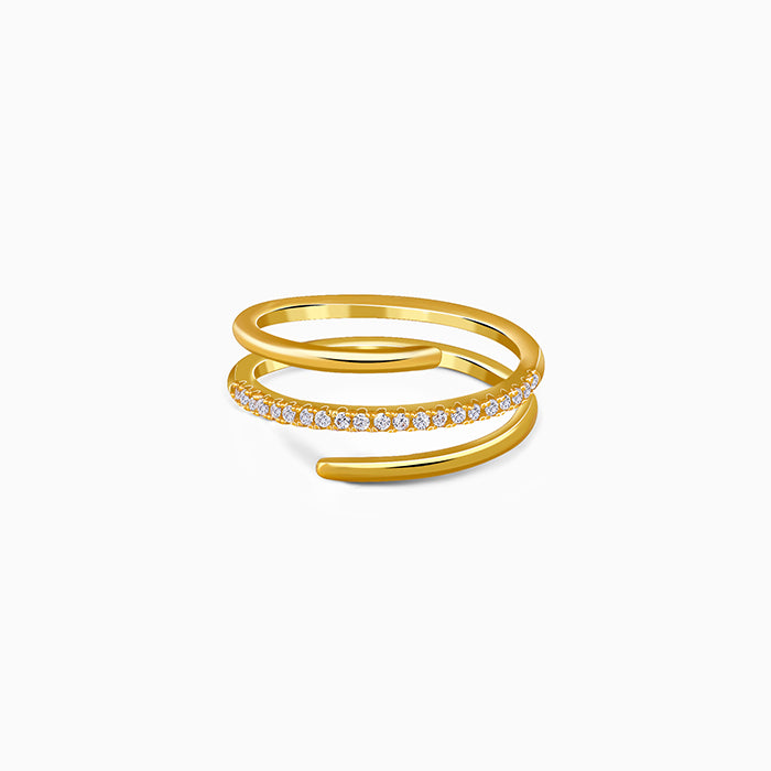 Golden Radiant Divide Ring (Size 12)