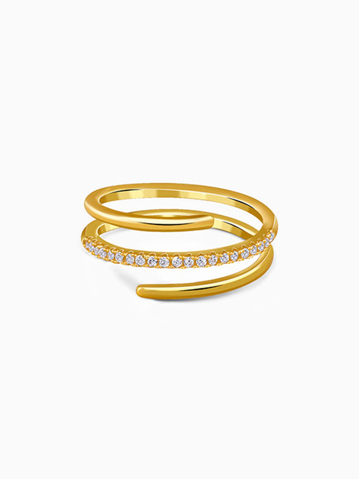 Golden Radiant Divide Ring (Size 12)