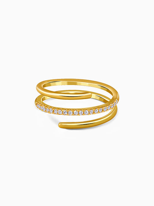 Golden Radiant Divide Ring (Size 12)
