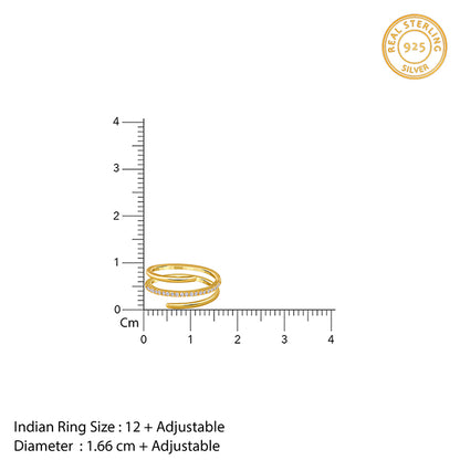 Golden Radiant Divide Ring (Size 12)