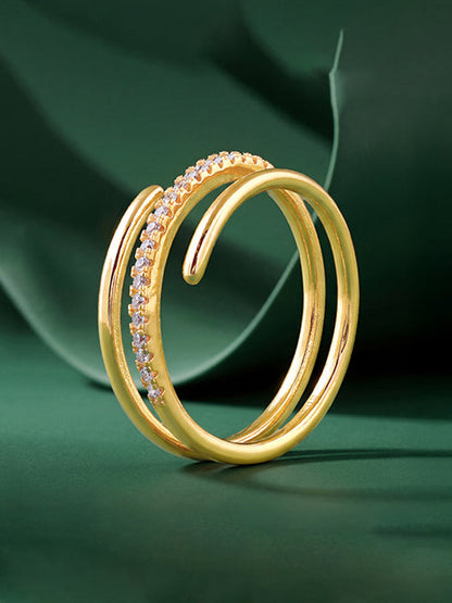 Golden Radiant Divide Ring (Size 12)