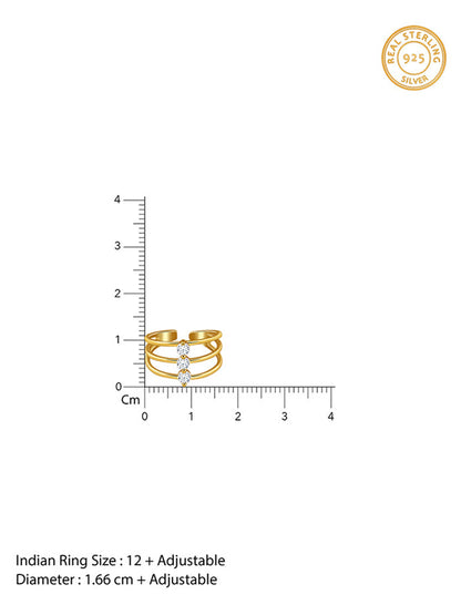 Golden Trilogy Ring (Size 12)