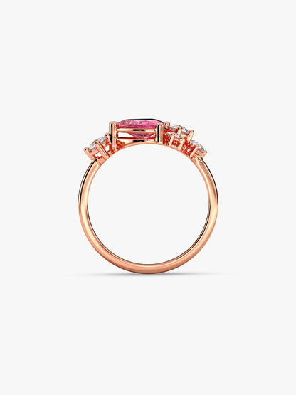 Rose Gold Heart Beat Ring